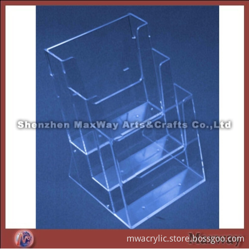 Table Top 3-tier PMMA/Acrylic Brochure/Leaflet/Document Display Holder/Box